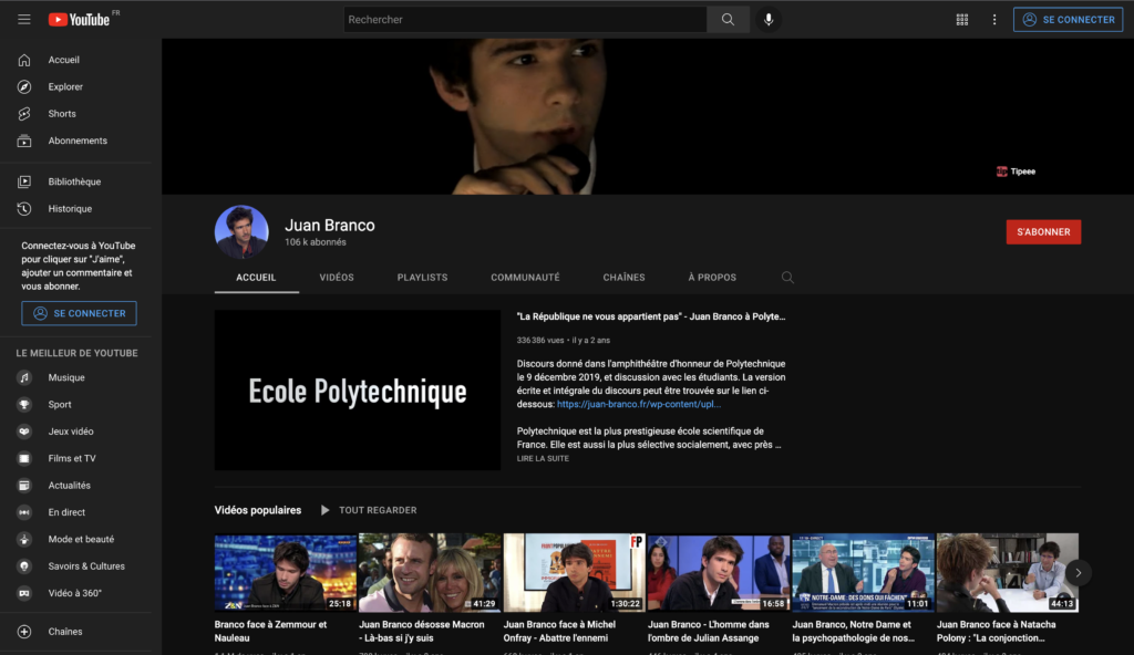 Exemple d'un avocat qui utilise Youtube pour faire la promotion de son cabinet